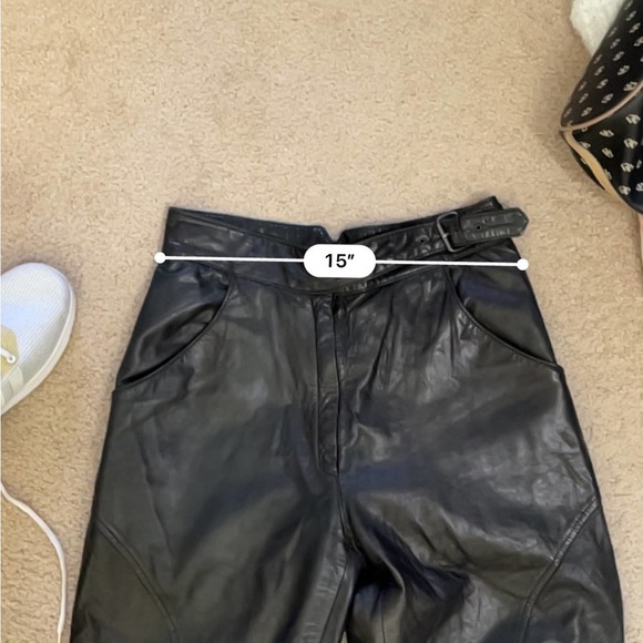 VNTG Michael Hoban for North Beach Leather Designer Leather Trouser Pants SZ 29 - Picture 9 of 16